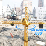 Remote Control Rotating Kids Toy Construction Crane