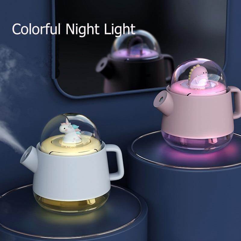 Teapot USB Colorful Air Humidifier Night Light - Image 2