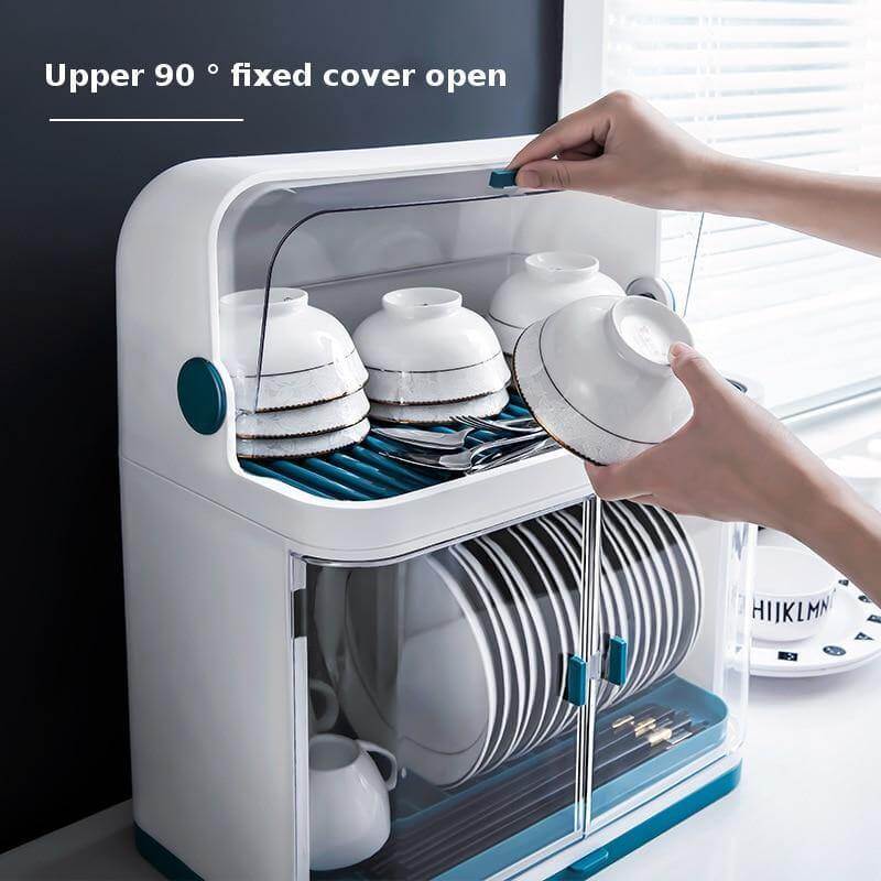 Minimalist Simple Kitchen Draining Storage Box with Lid - Image 0