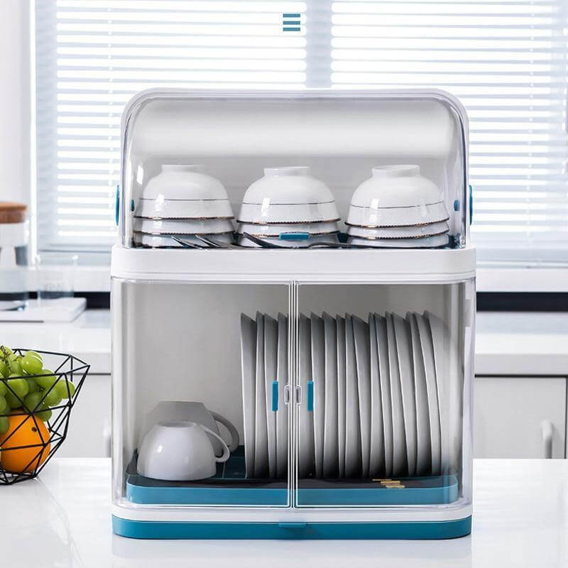 Minimalist Simple Kitchen Draining Storage Box with Lid - Image 2