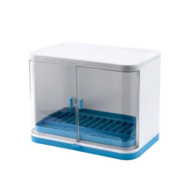 Minimalist Simple Kitchen Draining Storage Box with Lid - Image 4