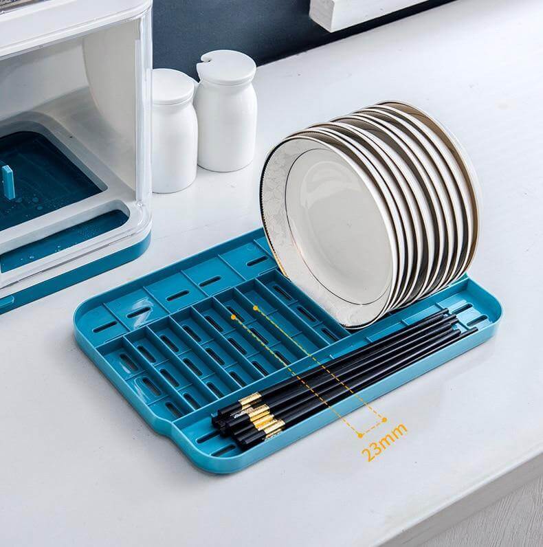 Minimalist Simple Kitchen Draining Storage Box with Lid - Image 3