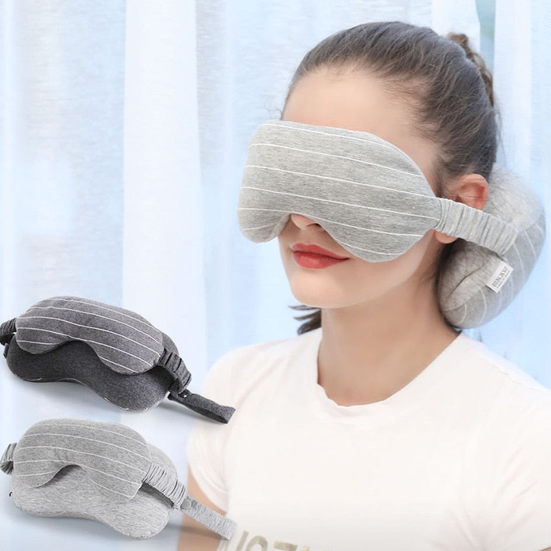 Multi-Function Travel Must Portable Neck Pillow & Eye Mask & Storage Bag - Image 4