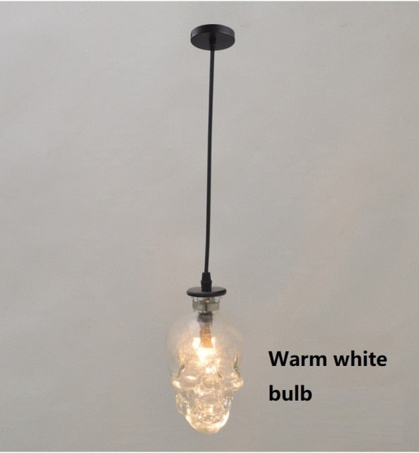 Retro Skull Glass Pendant Light - Image 6
