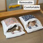 Japanese Style Adorable Cat Sleeping Bed