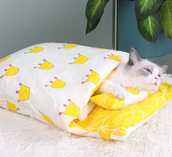Japanese Style Adorable Cat Sleeping Bed - Image 2