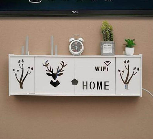 Wall-Mounted Cozy Home Wifi Router Storage Shelf - Image 0