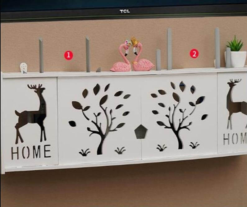 Wall-Mounted Cozy Home Wifi Router Storage Shelf - Image 1