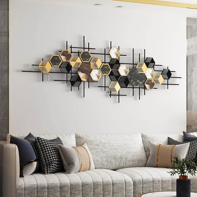 Modern Geometric Acrylic Shining Design Wall Decoration - Image 0