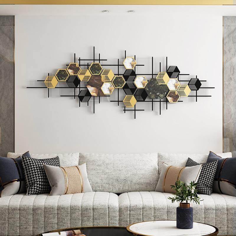 Modern Geometric Acrylic Shining Design Wall Decoration