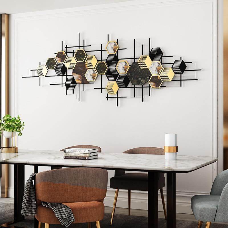 Modern Geometric Acrylic Shining Design Wall Decoration