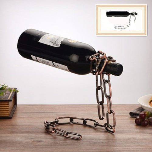 Hanging Magic Metal Wine Holder - Image 0