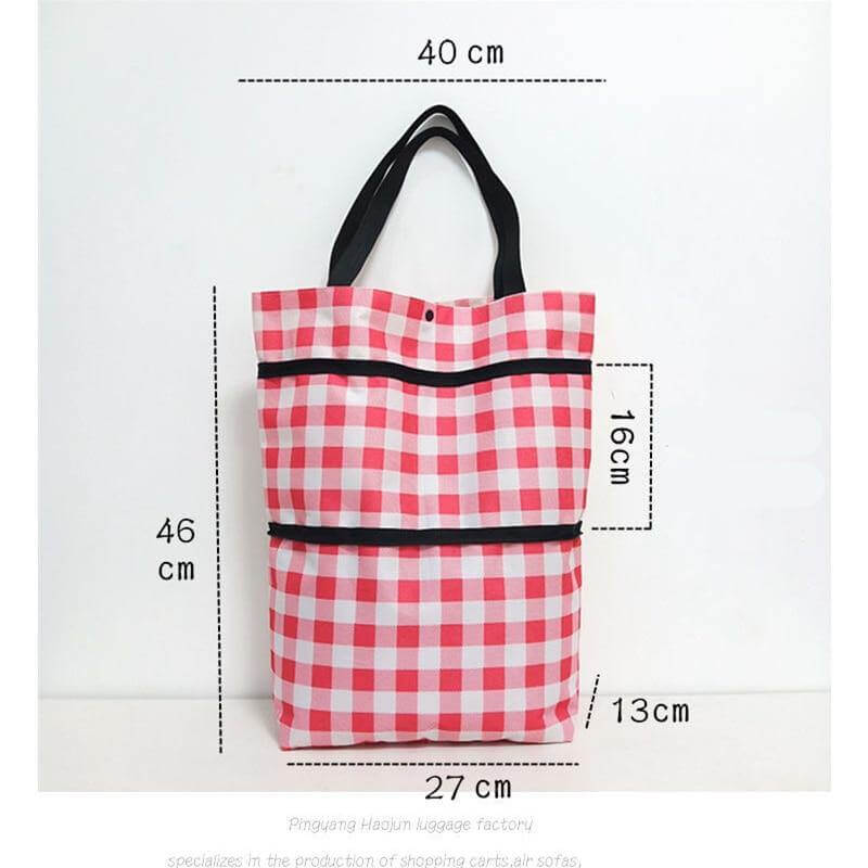 Folding Shopping Bag On Wheels - Image 3