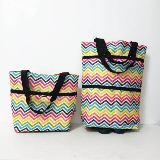 Folding Shopping Bag On Wheels - Image 8