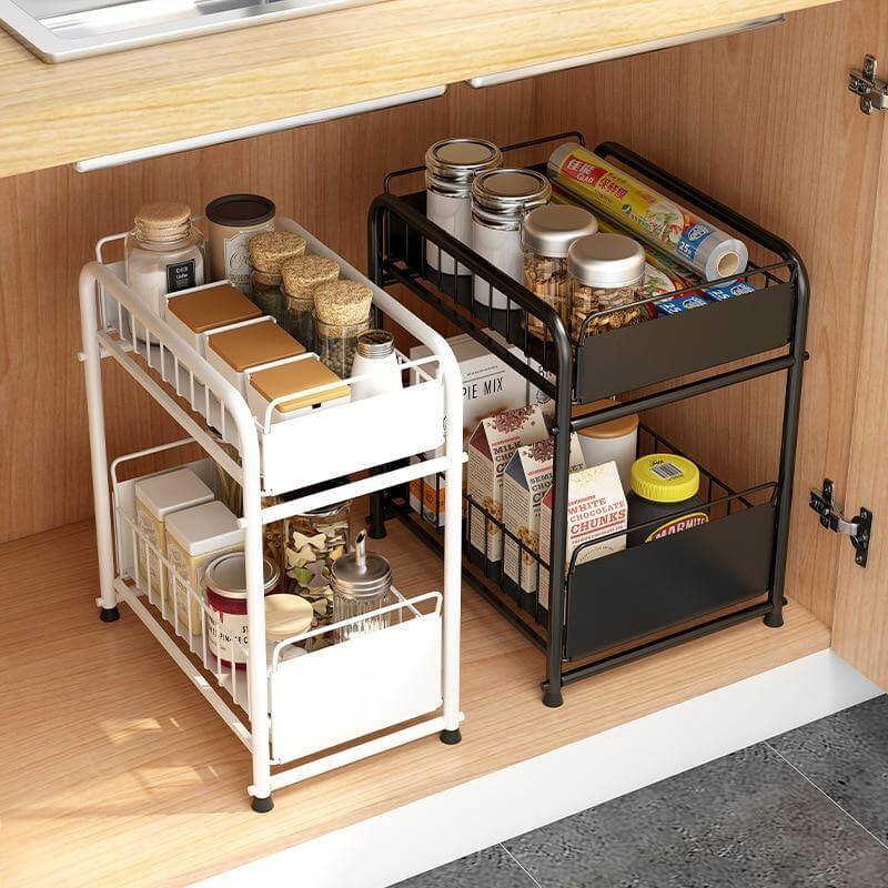 2-Tier Organizer with Sliding Kitchen Storage Drawers - Image 3