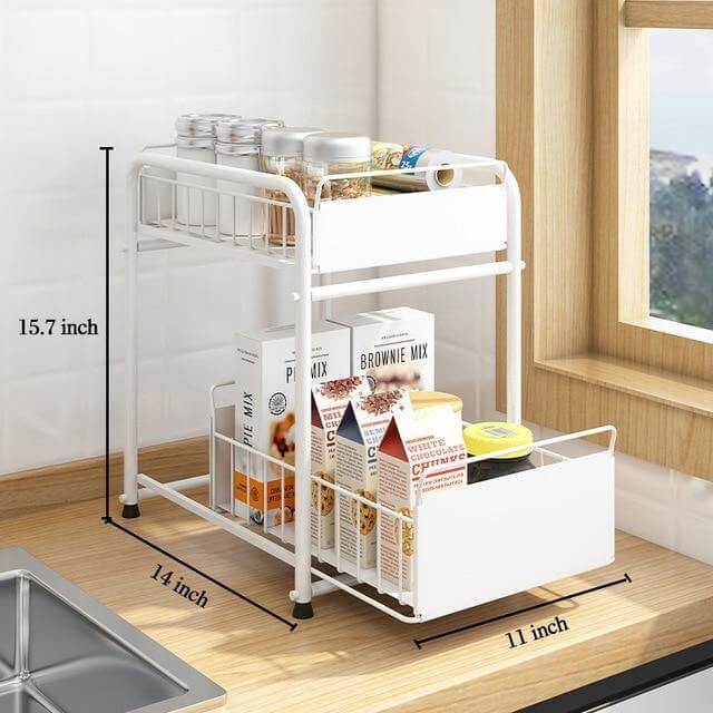 2-Tier Organizer with Sliding Kitchen Storage Drawers - Image 6