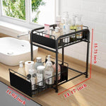 2-Tier Organizer with Sliding Kitchen Storage Drawers - MaviGadget