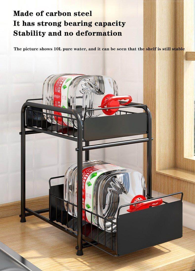 2-Tier Organizer with Sliding Kitchen Storage Drawers - Image 5