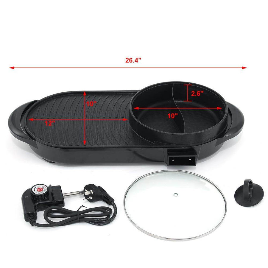 2 In 1 Hot Pot & Barbecue Non-Stick Electric Grill - Image 7