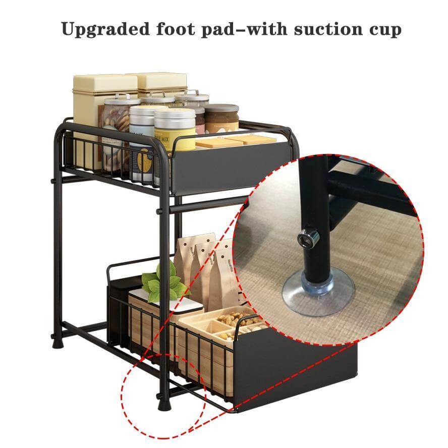 2-Tier Organizer with Sliding Kitchen Storage Drawers - Image 7