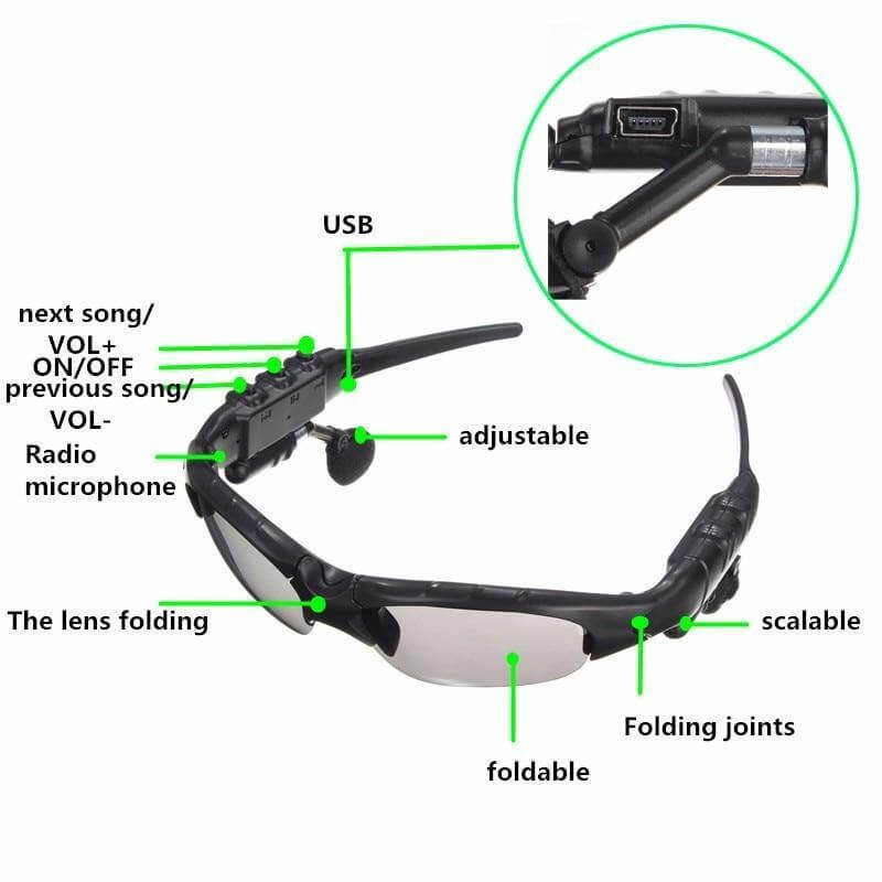 Smart Bluetooth Headset Driving Sunglasses