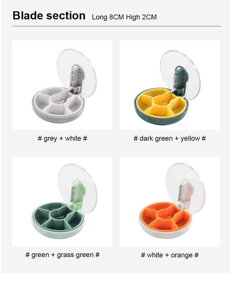 Portable Weekly Rotating Round Pill Cases - Image 4