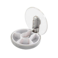 Portable Weekly Rotating Round Pill Cases