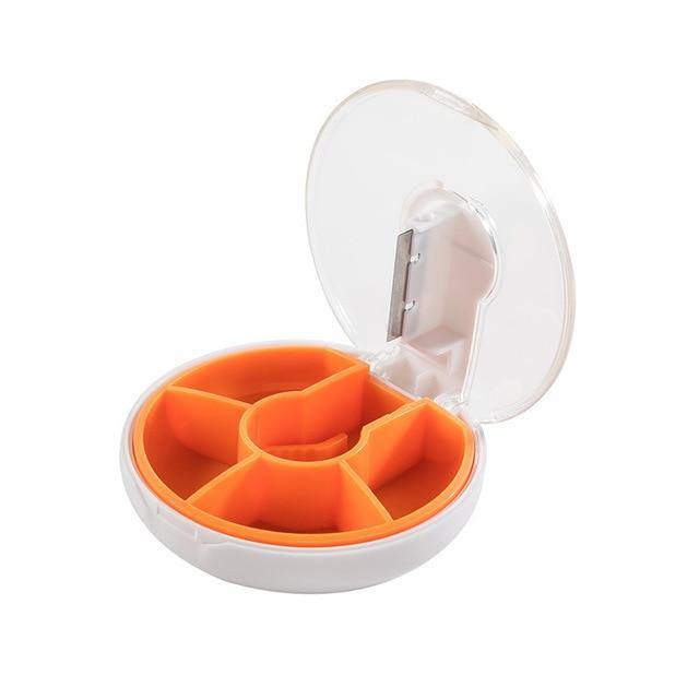 Portable Weekly Rotating Round Pill Cases - Image 6