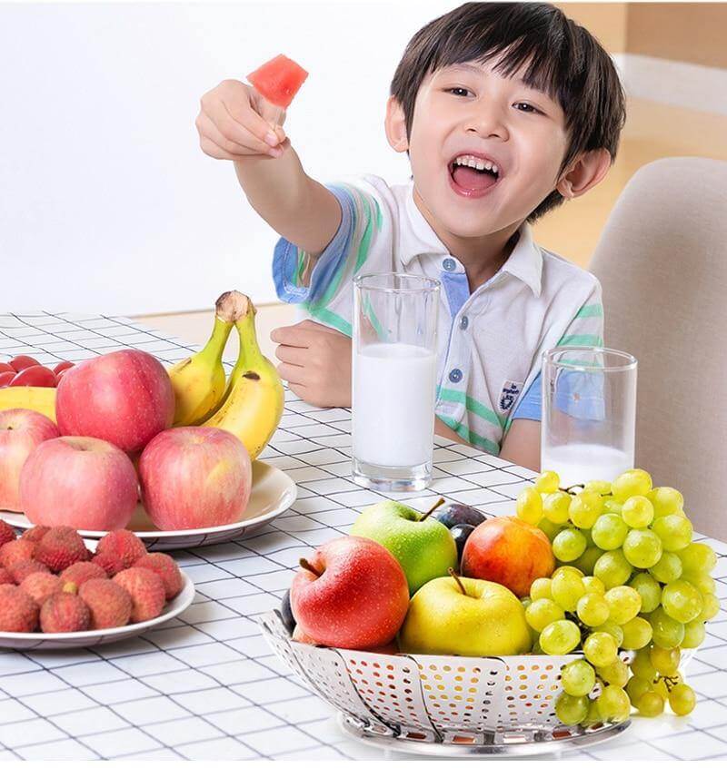 Vegetable Folding Stainless Steel Steaming Rack - Image 7