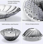 Vegetable Folding Stainless Steel Steaming Rack - MaviGadget