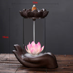 Gothic Skull Ceramic Incense Fountain