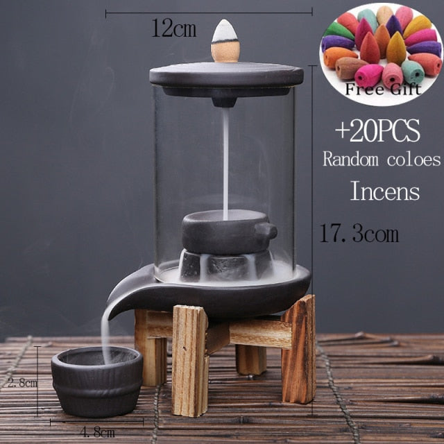 Gothic Skull Ceramic Incense Fountain - Image 4