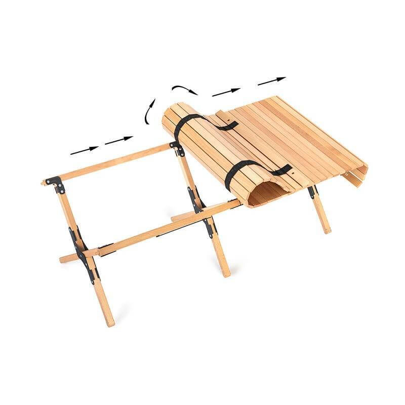Outdoor Folding Durable Wood Table - Image 5