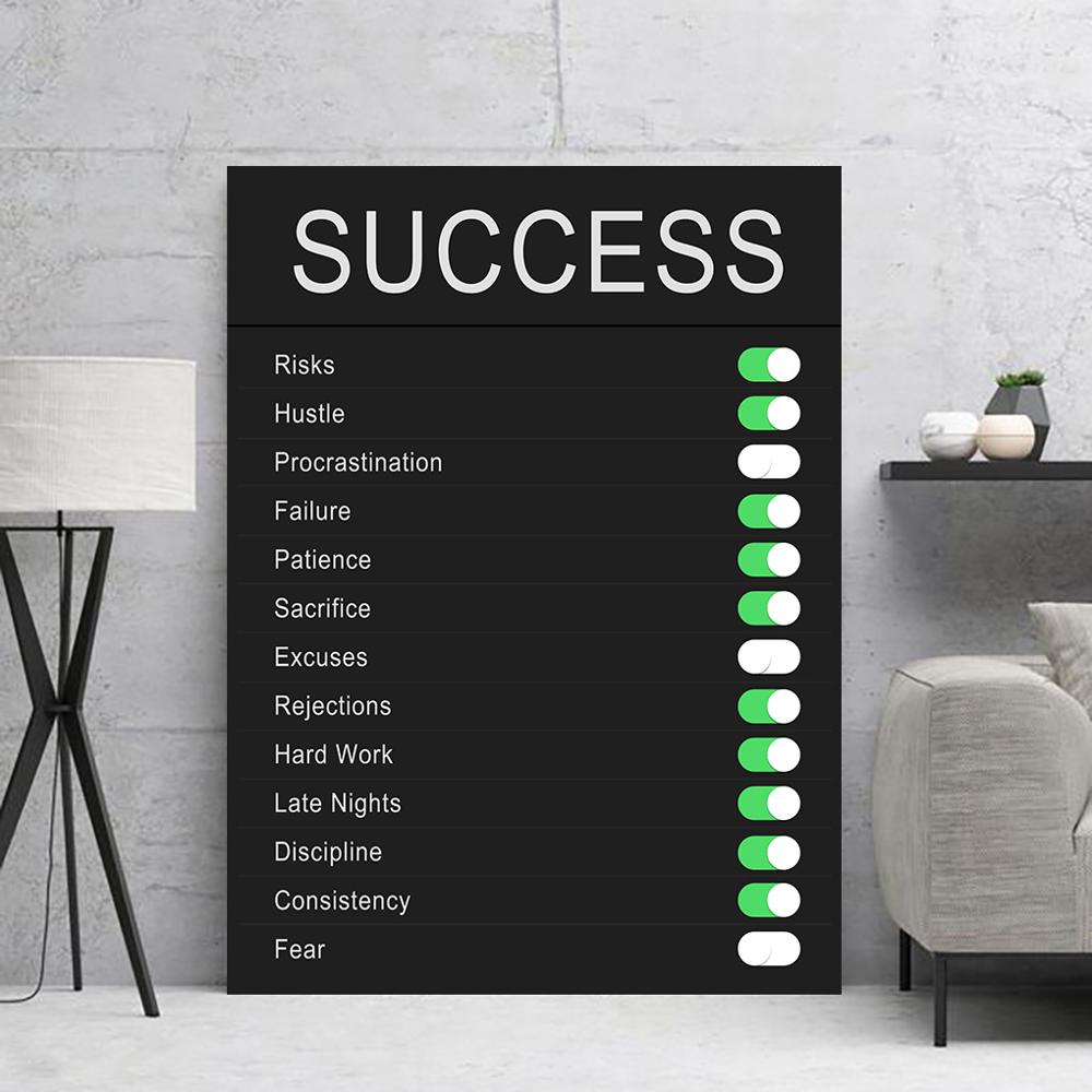 Inspirational Modern Success Canvas Paint