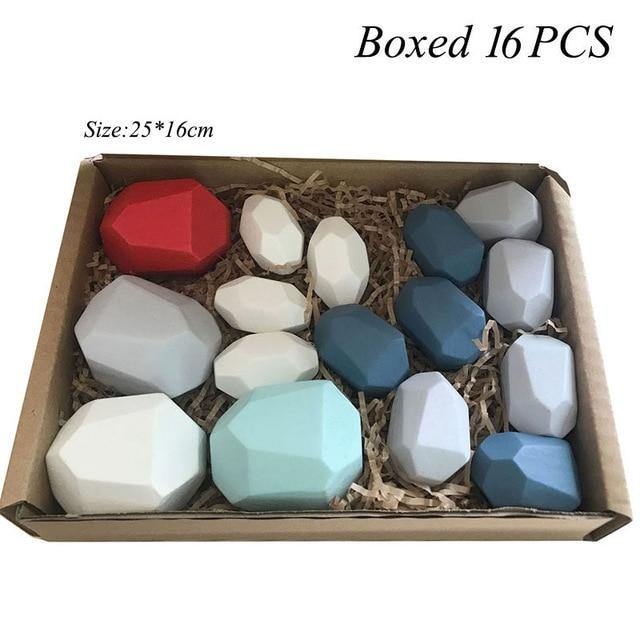 Colorful Wooden Stone Kids Intelligent Stacking Game - Image 8