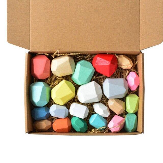 Colorful Wooden Stone Kids Intelligent Stacking Game - Image 9
