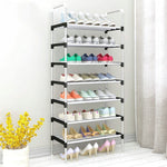 Adjustable 30 Pair Shoe Rack Space Saving Storage Organizer