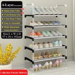 Adjustable 30 Pair Shoe Rack Space Saving Storage Organizer