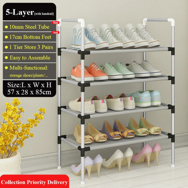 Adjustable 30 Pair Shoe Rack Space Saving Storage Organizer - Image 9