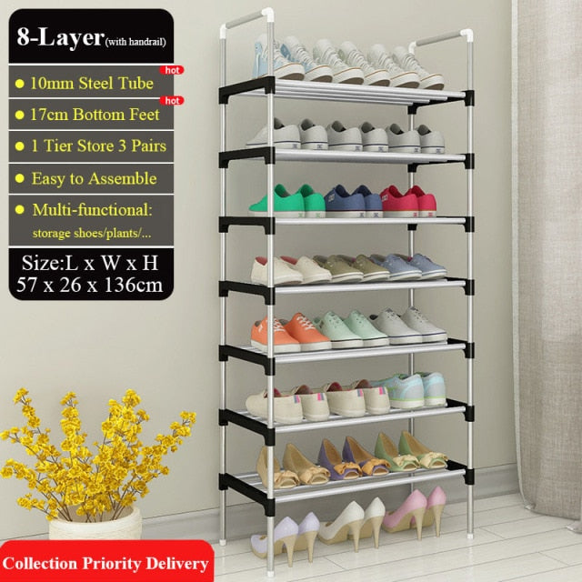 Adjustable 30 Pair Shoe Rack Space Saving Storage Organizer - Image 13