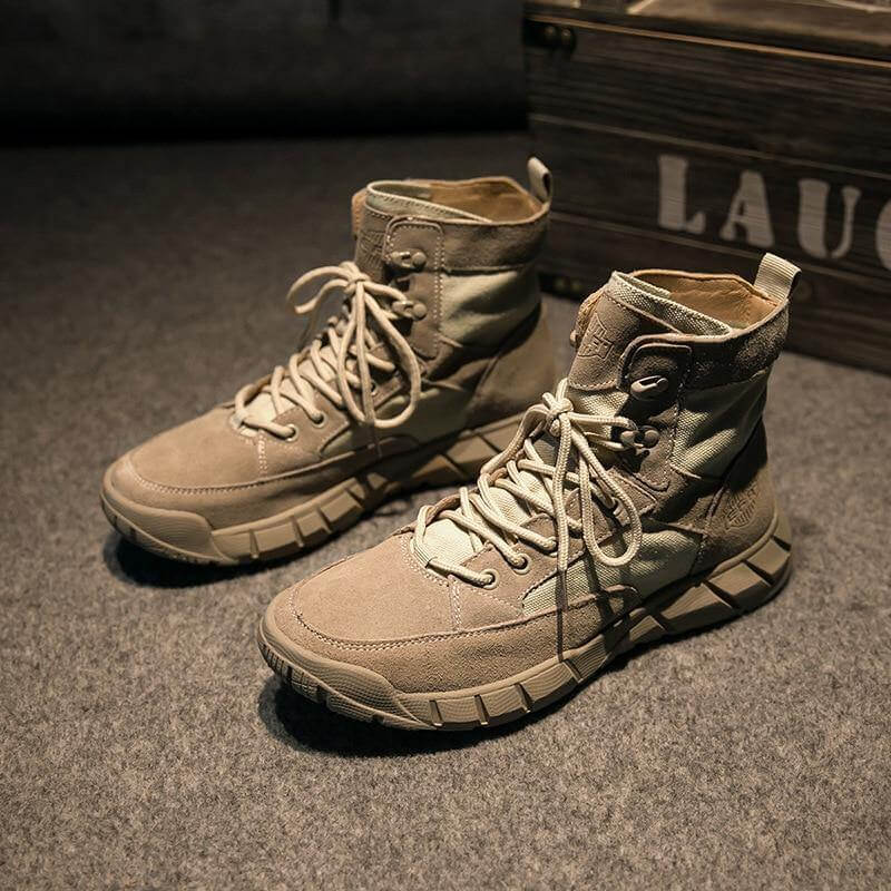 Tactical Cowhide Leather Camping Boots