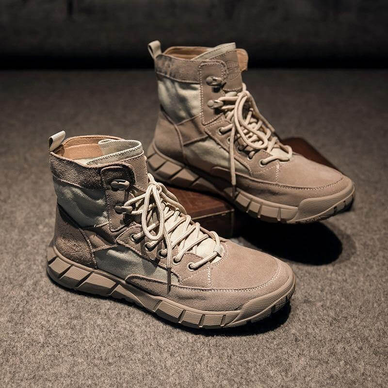 Tactical Cowhide Leather Camping Boots - Image 8
