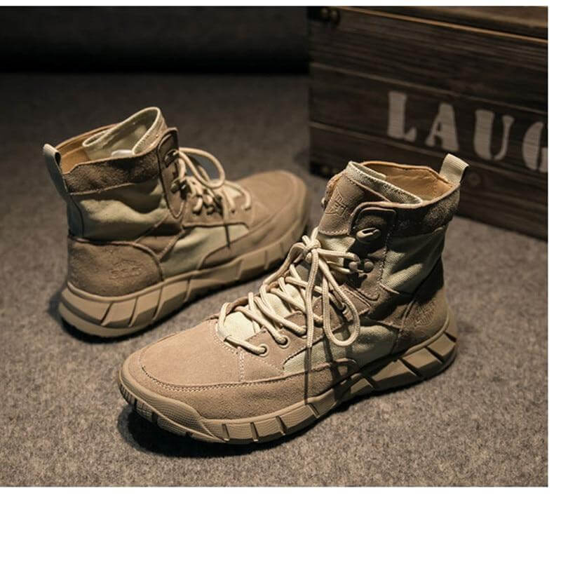 Tactical Cowhide Leather Camping Boots - Image 2