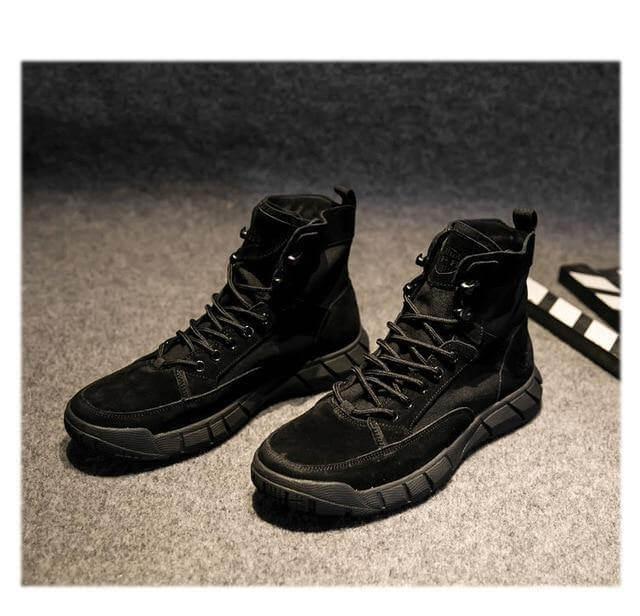 Tactical Cowhide Leather Camping Boots - Image 1