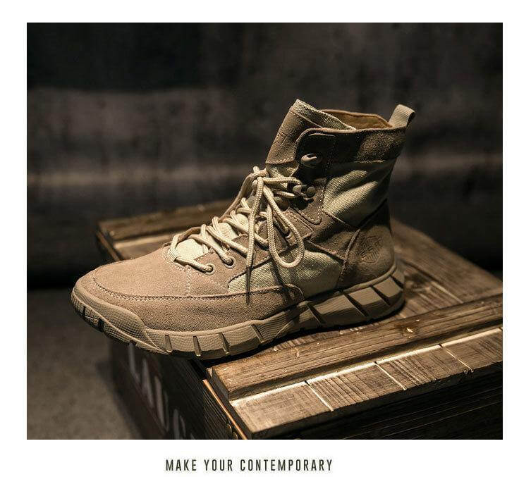 Tactical Cowhide Leather Camping Boots