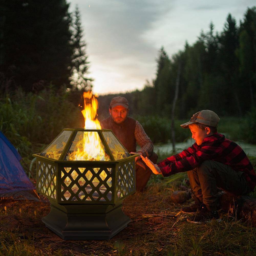 Geometric Garden Fire Pit Stove - MaviGadget