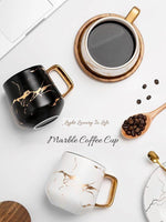 Elegant Nordic Marble Ceramic Coffee Mugs