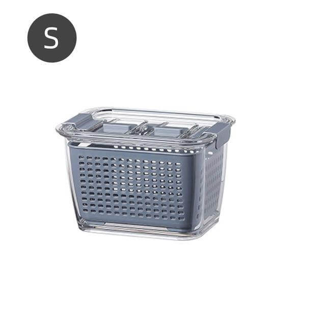 Multifunctional Vegetables & Fruit Fridge Drain Organizer Box with Lid - Image 7