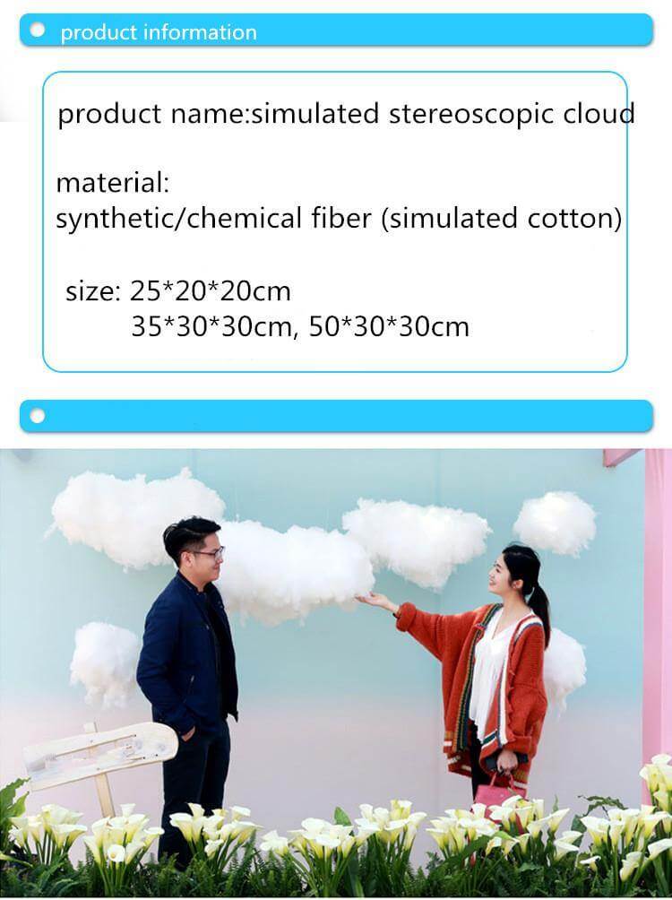 Hanging White Cotton Cloud - Image 3