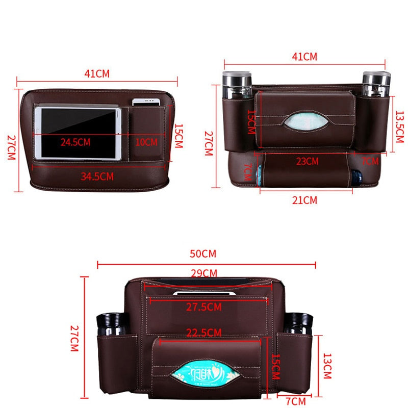 Leather Car Back Seat Organizer - Image 5